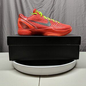 Nike Kobe 6 Protro Low Reverse Grinch Size 8 Red Basketball Shoes Sneakers NIB